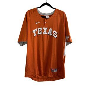 Nike Texas Longhorns Dri-Fit Orange Short Sleeve Jersey Mens L Sport Shirt